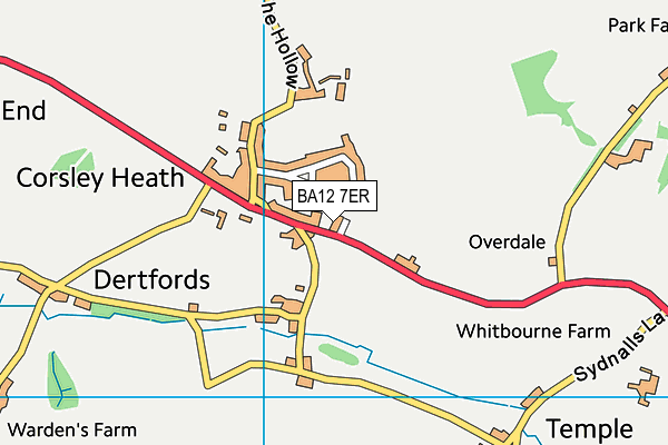 BA12 7ER map - OS VectorMap District (Ordnance Survey)