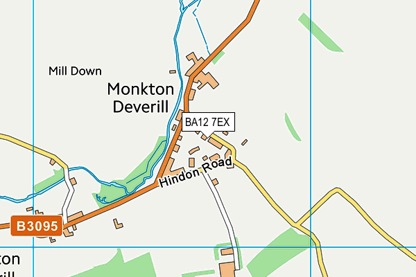 BA12 7EX map - OS VectorMap District (Ordnance Survey)