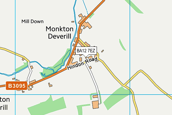 BA12 7EZ map - OS VectorMap District (Ordnance Survey)