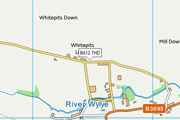 BA12 7HD map - OS VectorMap District (Ordnance Survey)