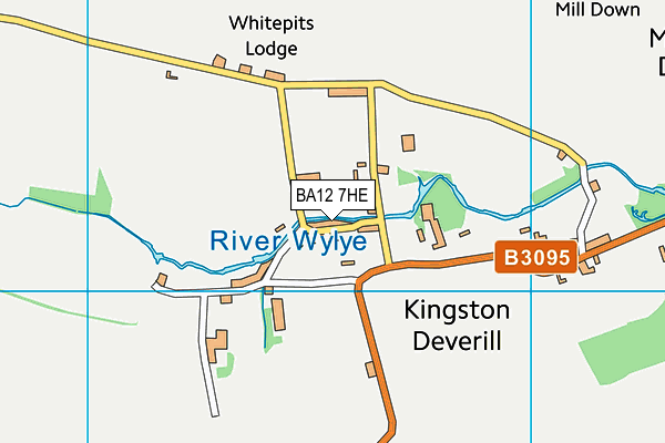 BA12 7HE map - OS VectorMap District (Ordnance Survey)