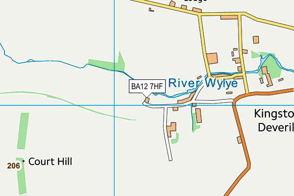 BA12 7HF map - OS VectorMap District (Ordnance Survey)