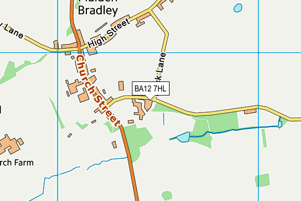 BA12 7HL map - OS VectorMap District (Ordnance Survey)