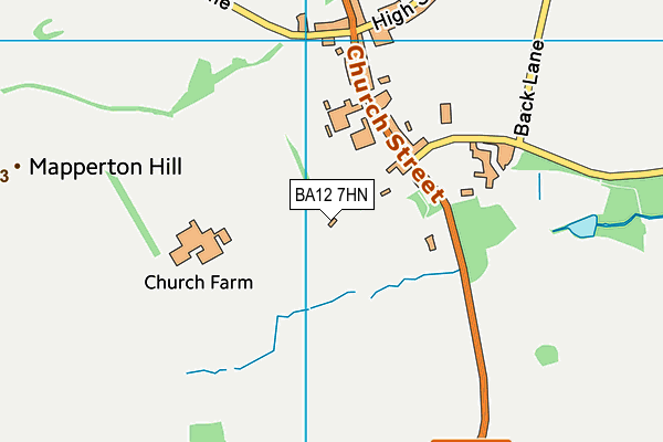BA12 7HN map - OS VectorMap District (Ordnance Survey)
