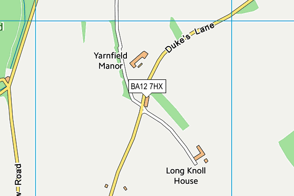 BA12 7HX map - OS VectorMap District (Ordnance Survey)