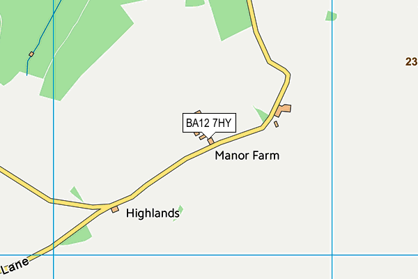 BA12 7HY map - OS VectorMap District (Ordnance Survey)