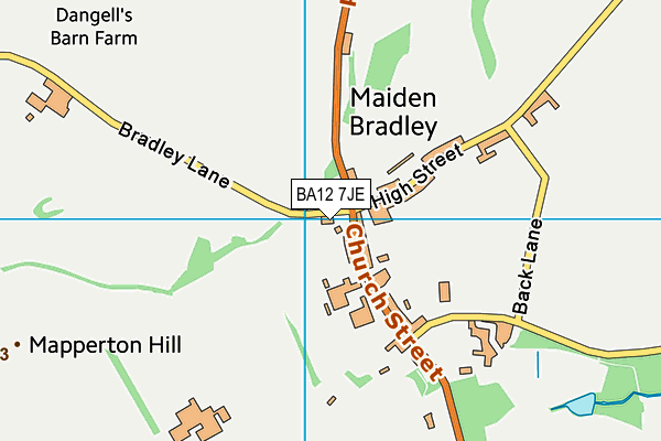 BA12 7JE map - OS VectorMap District (Ordnance Survey)