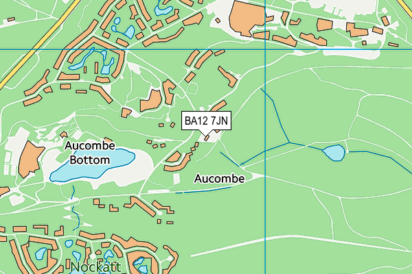 BA12 7JN map - OS VectorMap District (Ordnance Survey)