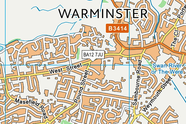 BA12 7JU map - OS VectorMap District (Ordnance Survey)