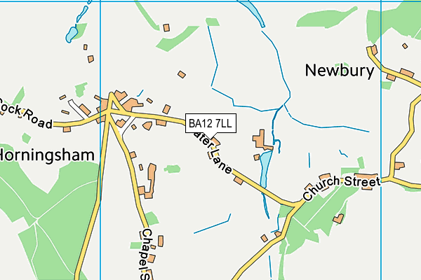 Horningsham Playing Fields map (BA12 7LL) - OS VectorMap District (Ordnance Survey)