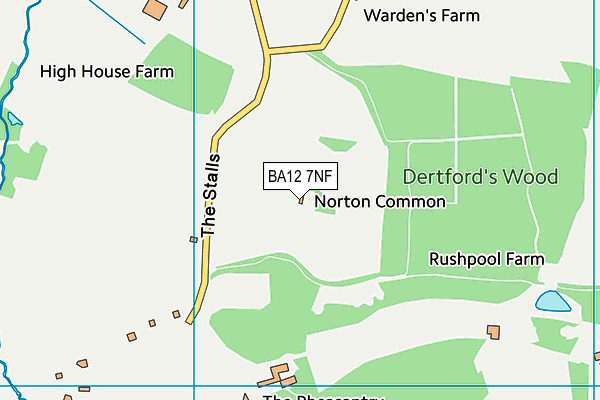 BA12 7NF map - OS VectorMap District (Ordnance Survey)