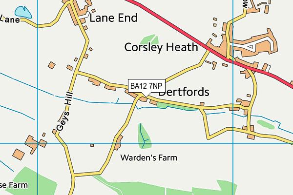 BA12 7NP map - OS VectorMap District (Ordnance Survey)