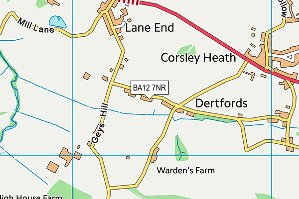 BA12 7NR map - OS VectorMap District (Ordnance Survey)