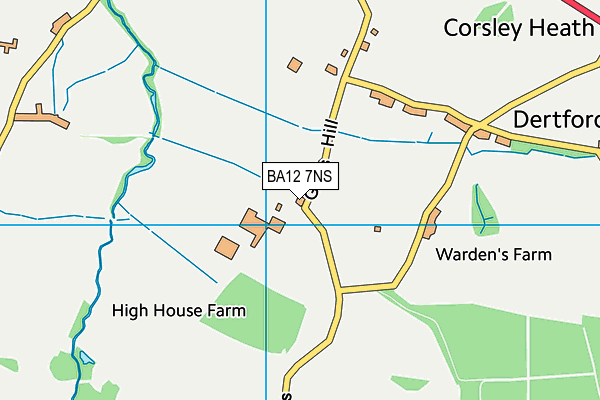 BA12 7NS map - OS VectorMap District (Ordnance Survey)