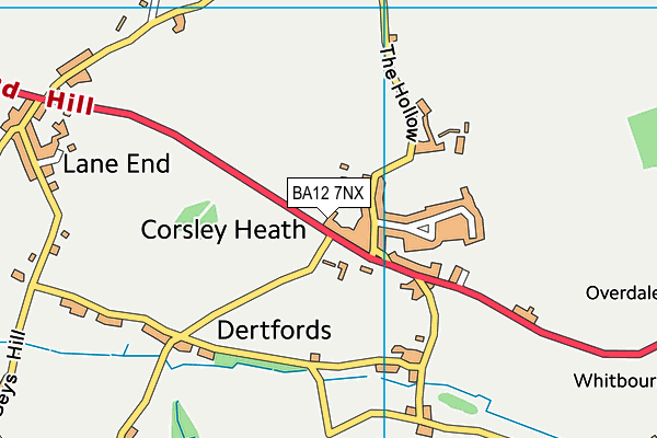 BA12 7NX map - OS VectorMap District (Ordnance Survey)