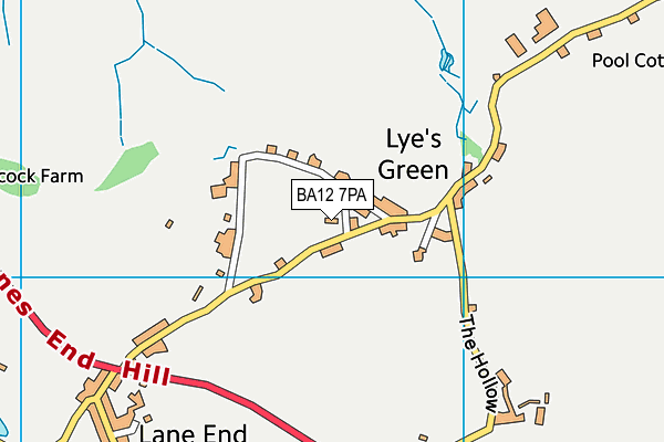 BA12 7PA map - OS VectorMap District (Ordnance Survey)