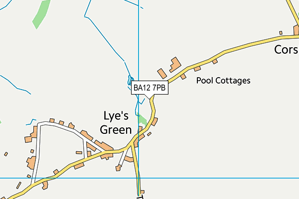 BA12 7PB map - OS VectorMap District (Ordnance Survey)