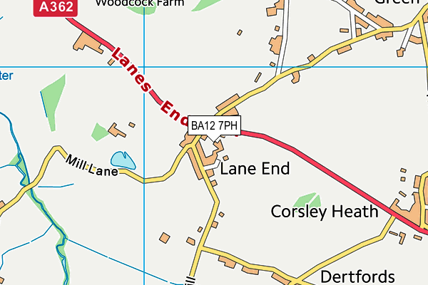 BA12 7PH map - OS VectorMap District (Ordnance Survey)