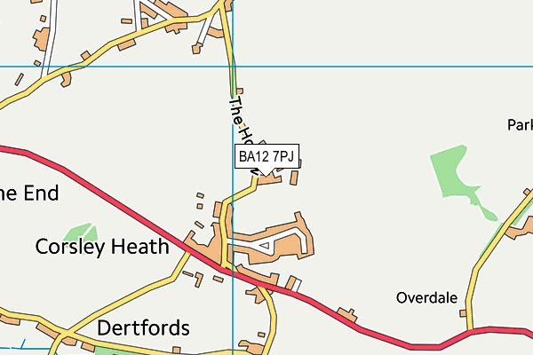 The Corsley War Memorial Playing Field map (BA12 7PJ) - OS VectorMap District (Ordnance Survey)