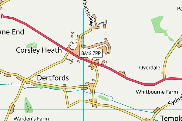 BA12 7PP map - OS VectorMap District (Ordnance Survey)