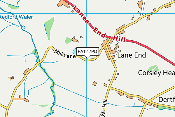 BA12 7PQ map - OS VectorMap District (Ordnance Survey)