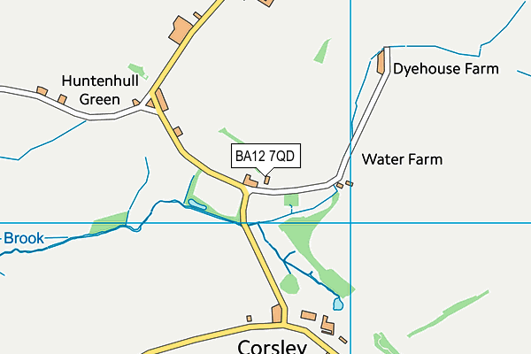 BA12 7QD map - OS VectorMap District (Ordnance Survey)