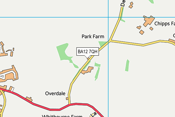 BA12 7QH map - OS VectorMap District (Ordnance Survey)