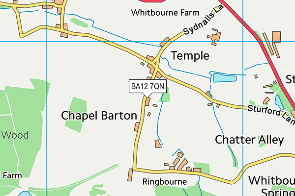 BA12 7QN map - OS VectorMap District (Ordnance Survey)