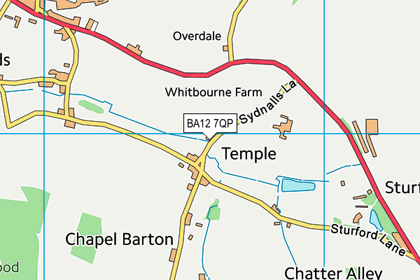 BA12 7QP map - OS VectorMap District (Ordnance Survey)