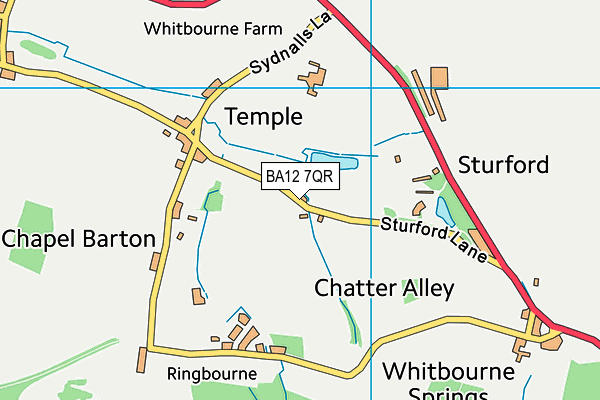 BA12 7QR map - OS VectorMap District (Ordnance Survey)