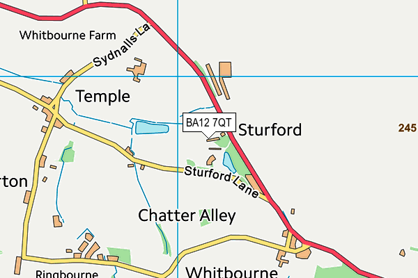 BA12 7QT map - OS VectorMap District (Ordnance Survey)