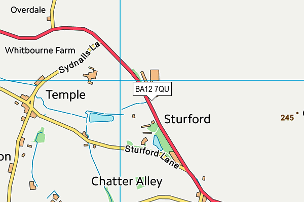 BA12 7QU map - OS VectorMap District (Ordnance Survey)