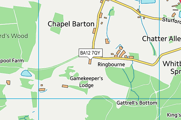 BA12 7QY map - OS VectorMap District (Ordnance Survey)