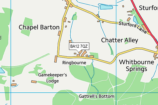 BA12 7QZ map - OS VectorMap District (Ordnance Survey)