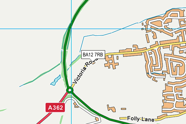 BA12 7RB map - OS VectorMap District (Ordnance Survey)