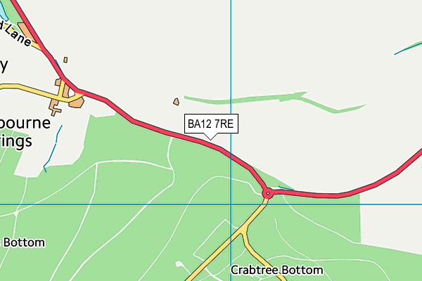 BA12 7RE map - OS VectorMap District (Ordnance Survey)