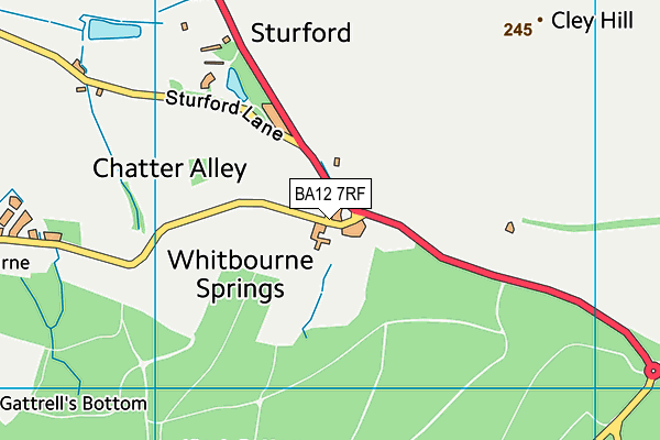 BA12 7RF map - OS VectorMap District (Ordnance Survey)