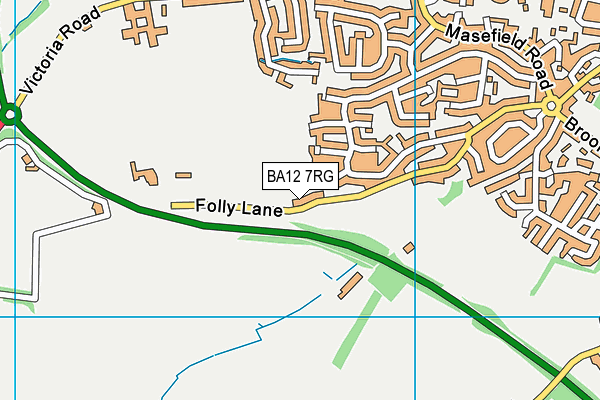 Warminster Rfc (Folly Lane) map (BA12 7RG) - OS VectorMap District (Ordnance Survey)