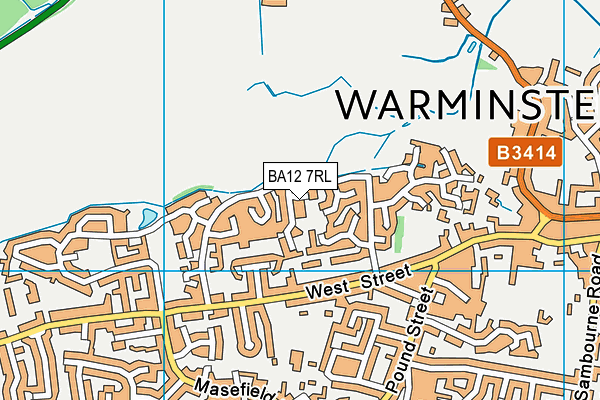 BA12 7RL map - OS VectorMap District (Ordnance Survey)