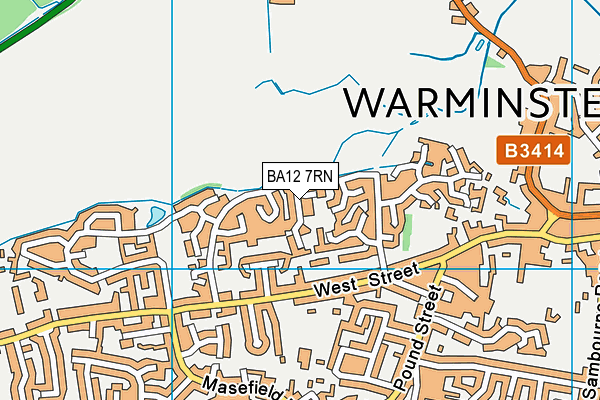 BA12 7RN map - OS VectorMap District (Ordnance Survey)