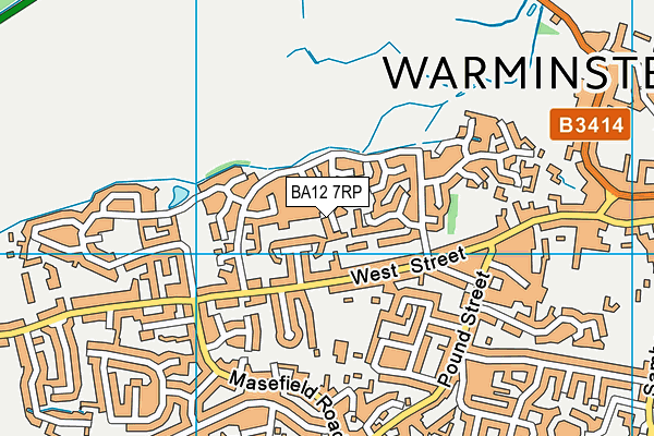 BA12 7RP map - OS VectorMap District (Ordnance Survey)