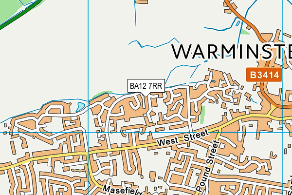 BA12 7RR map - OS VectorMap District (Ordnance Survey)