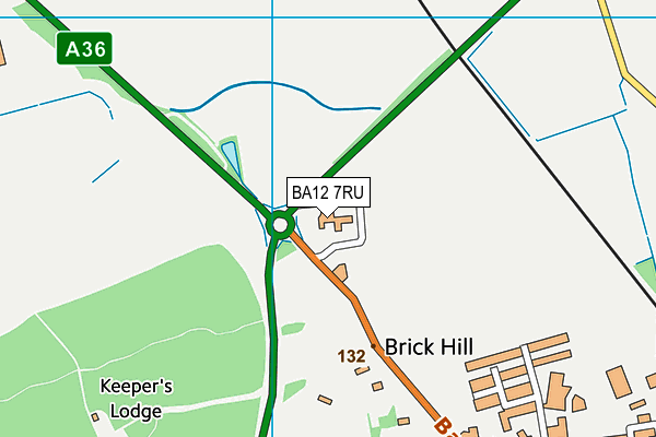 BA12 7RU map - OS VectorMap District (Ordnance Survey)