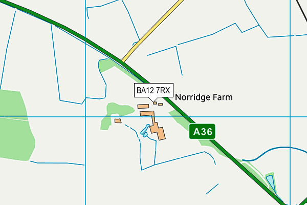 BA12 7RX map - OS VectorMap District (Ordnance Survey)