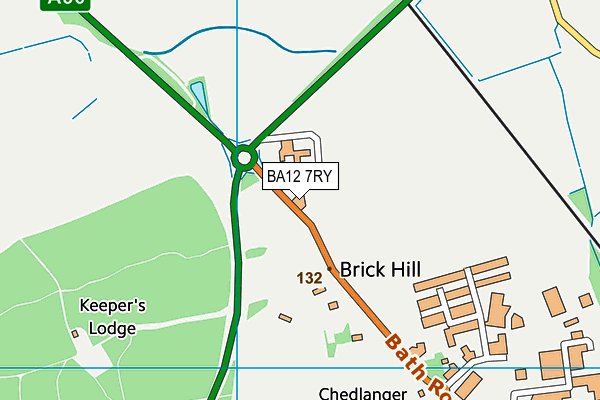 BA12 7RY map - OS VectorMap District (Ordnance Survey)