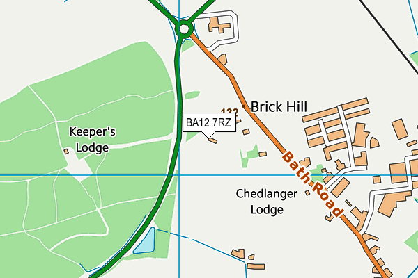 BA12 7RZ map - OS VectorMap District (Ordnance Survey)