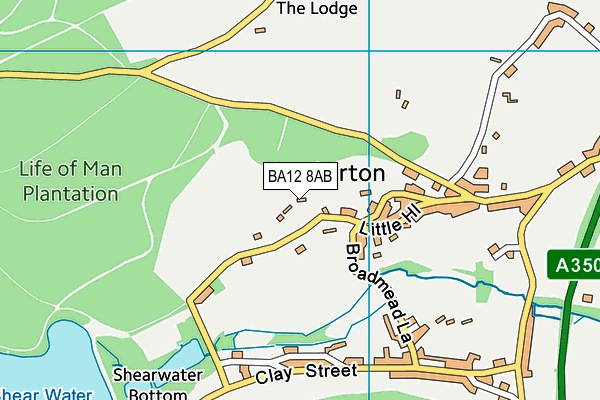 BA12 8AB map - OS VectorMap District (Ordnance Survey)