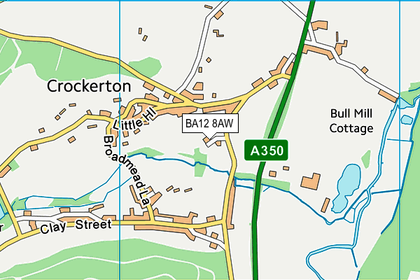 BA12 8AW map - OS VectorMap District (Ordnance Survey)