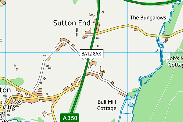 BA12 8AX map - OS VectorMap District (Ordnance Survey)