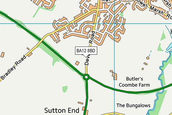 BA12 8BD map - OS VectorMap District (Ordnance Survey)